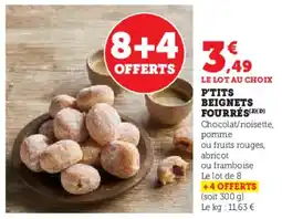 Super U P'tits beignets fourrés offre