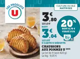 Super U Chaussons aux pommes u offre
