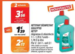 Netto Netto nettoyant désinfectant eucalyptus offre