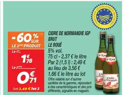Netto Le roué cidre de normandie igp brut offre
