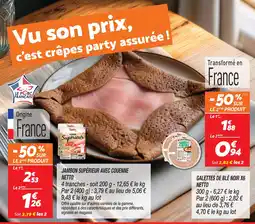 Netto Netto jambon supérieur avec couenne offre