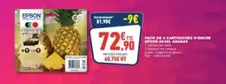 Bureau Vallée Epson pack de 4 cartouches d'encre 604xl ananas offre