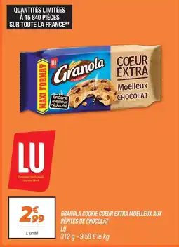 Netto Lu granola cookie coeur extra moelleux aux pépites de chocolat offre