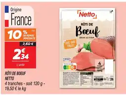 Netto Netto rôti de boeuf offre