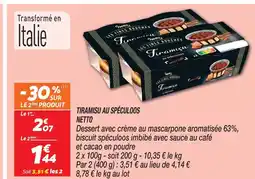 Netto Netto tiramisu au spéculoos offre