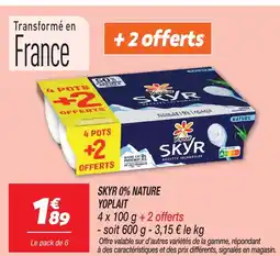 Netto Yoplait skyr 0% nature offre