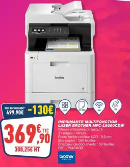 Bureau Vallée Brother imprimante multifonction laser mfc-l8690cdw offre