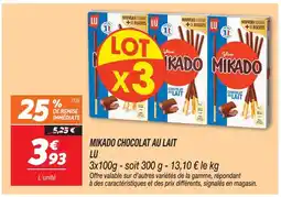 Netto Lu mikado chocolat au lait offre