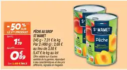 Netto St mamet pêche au sirop offre