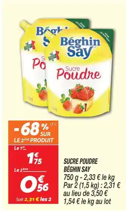 Netto Béghin say sucre poudre offre