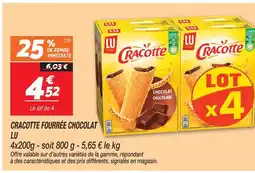 Netto Lu cracotte fourrée chocolat offre