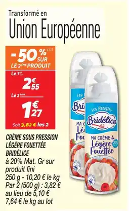 Netto Bridélice ma crème légère fouettée offre