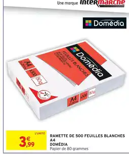 Intermarché Domédia ramette de 500 feuilles blanches a4 offre