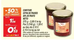 Netto Netto confiture extra de fraises 50% de fruits offre