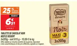 Netto Nestlé dessert tablette de chocolat noir offre