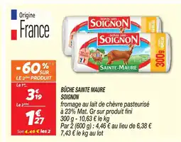 Netto Soignon bûche sainte maure offre
