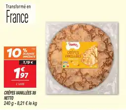 Netto Netto crêpes vanillées x6 offre