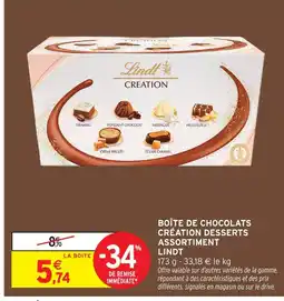 Intermarché Lindt création desserts assortiment offre