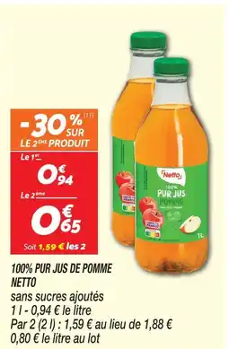 Netto Netto 100% pur jus de pomme offre