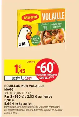 Intermarché Maggi bouillon kub volaille offre
