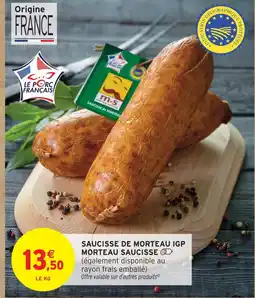 Intermarché Morteau saucisse saucisse de morteau igp offre