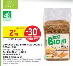 Intermarché Regain bio crackers bio emmental courge offre