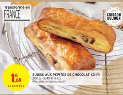 Intermarché Suisse aux pépites de chocolat x2 offre