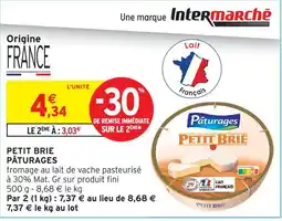 Intermarché Pâturages petit brie offre