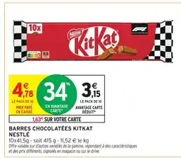 Intermarché Nestlé barre chocolatée offre