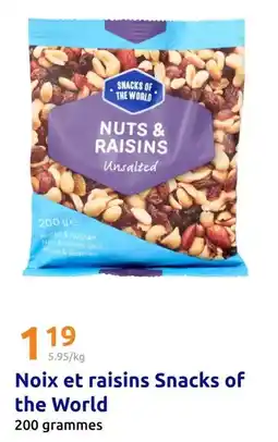 Action Snacks of the world - noix et raisins offre