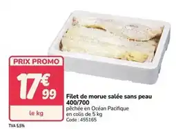 Promocash Promo - filet de morue salée sans peau offre