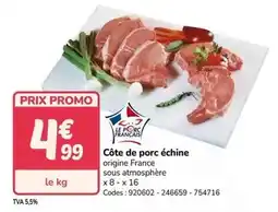 Promocash Promo - côte de porc échine offre