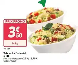 Promocash Promo - taboulé à l'oriental stb offre