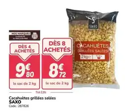 Promocash Saxo - cacahuètes grillées salées offre