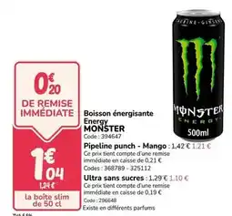 Promocash Monster - boisson énergisante offre