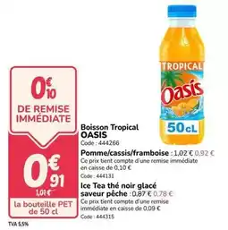 Promocash Oasis - boisson tropical offre