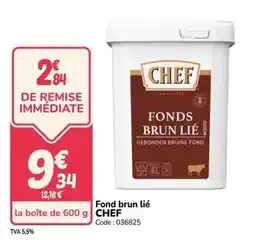 Promocash Chef - fond brun lie offre