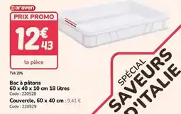 Promocash Promo - ba à pâtons 60 x 40 cm 18 litres couvercle offre