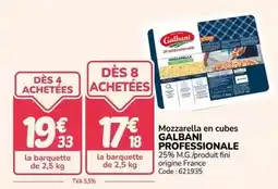 Promocash Galbani - mozzarella en cubes offre