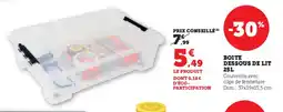 Super U Boite dessous de lit offre