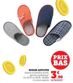 Super U Mules adultes offre