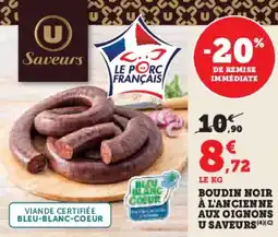 U Express Boudin noir à l'ancienne aux oignons u saveurs offre