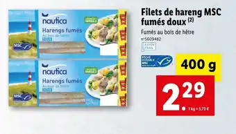 Lidl Filets de hareng MSC fumés doux offre
