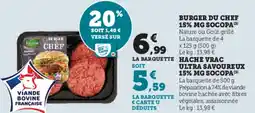 U Express Burger du chef 15% mg socopa offre