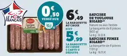U Express Saucisse de toulouse bigard offre