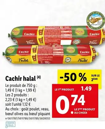 Lidl Cachir halal offre