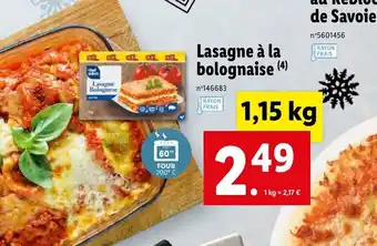 Lidl Lasagne à a bolognaise offre