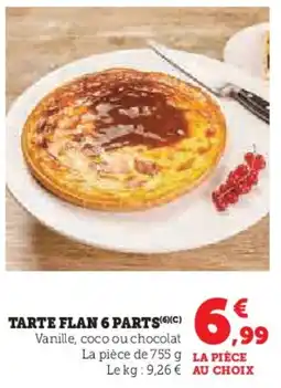 U Express Tarte flan 6 parts offre