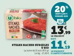 U Express Steaks haches surgeles u bio offre