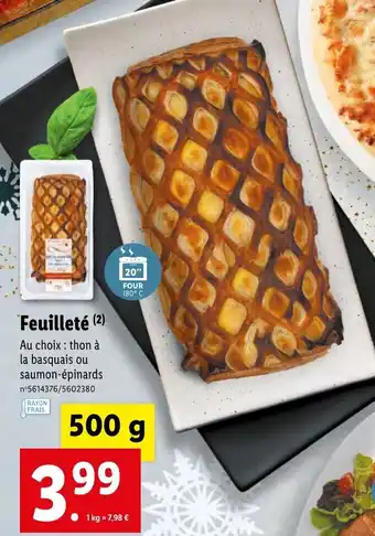 Lidl Feuilleté offre